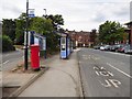Bus stop at Wilmslow Station in SK9 1BQ