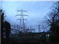 Pylon north of Greenfield Lane, Fordhouses in WV10 7HY