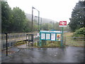 Penrhiwceiber railway station & timetable board in CF45 4ER