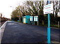 Turquoise colours on Saundersfoot railway station in SA68 0XT