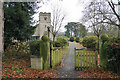 Entrance to St Mary, St Giles & All Saints, Canwell in B75 5ST