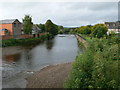 River Usk from the bridge at Brecon in Brecon Community