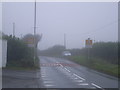 A misty first view of Penycoedcae in CF37 1PY