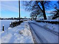 Looking down Lethame Road to Strathaven after a heavy snowfall in ML10 6XR