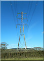 Pylon beside the Brynsadler to Llanharry road in CF72 9DJ