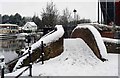 Canal bridge in winter, Stourport-on-Severn in DY13 0AJ