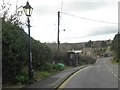 Bus shelter on east side of Langton Matravers in BH19 3DN