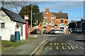 Upavon - bus stop, phone box, village store in SN9 6DY