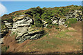 Cliff face above Trebarwith Strand in PL34 0EP
