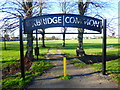 Entrance to Uxbridge Common in UB10 9LQ