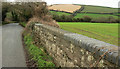 Parapet of old railway bridge in PL30 3EG