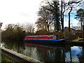 Canal boat near Frimley Green in GU16 6NT