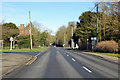 A1198, Ermine Way, heading north in Arrington