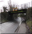 East side of a railway bridge, Penyffordd, Flintshire in CH4 0HY