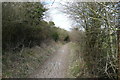 The Wessex Ridgeway long distance path on a muddy bridleway to Urchfont in SN10 4RQ