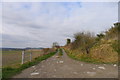 The Wessex Ridgeway path rounding Etchilhampton Hill in SN10 3LD