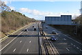 East along the M4 motorway near Knollbury, Monmouthshire in NP26 3EF