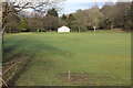 Cricket ground in winter, Abertillery Park in NP13 2EB