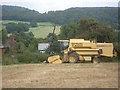 Combine harvester near Scar Farm in HR1 4QZ