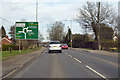 A10 approaching roundabout, King's Lynn in PE33 0NG