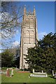 The tower of Chewton Mendip church in BA3 4LJ