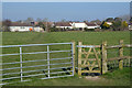 Huntspill : Grassy Field & Gate in TA9 3RL