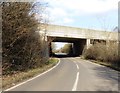 Concrete road bridge carrying the A303 in BA22 7FQ