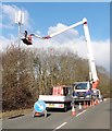 Installing a mobile phone mast near Podimore in BA22 8JG