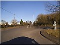 Roundabout on Ongar Road, Writtle in CM1 3NZ