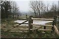 Gate to Crook Hill on the Monarch's Way in BA22 9QZ