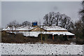 Fryston hall stables in the snow in WF10 3SR