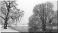Snow on the River Waveney downstream from Bungay in NR35 2RU