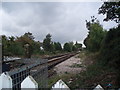 Footbridge over railway north east of Farncombe Station in GU7 2AU