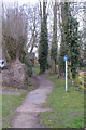 Path towards the town centre in NN13 5JU