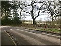 Road and path junction in Madeley in Madeley