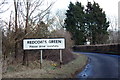 Redcoats Green village name sign on Stevenage Road in SG4 7UW