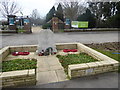 The war memorial outside West Drayton Cemetery in UB7 7UW
