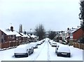 Montrose Road after heavy overnight snow in S7 1SF
