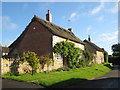 Thatched cottages on Church Street, Lopen in Lopen