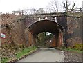 Rail bridge crosses Hayne Lane in EX14 9JY
