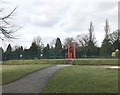 Tennis courts in Queen's Park, Longton in ST3 4AT
