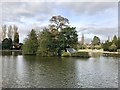 Lake island in Queen's Park, Longton in ST3 4AT