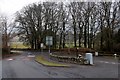 Main road junction at St John's Town of Dalry in DG7 3UX