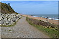 Path behind the beach at Highcliffe in Highcliffe and Walkford