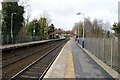 View of the platforms at Giffnock railway station in Glasgow in G46 6JQ