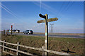 Fingerpost at Brickyard Lane, Brigg in DN20 8BB