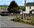 Bilingual direction sign in Gaerllwyd, Monmouthshire in NP16 6AS