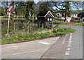 Two sizes of Give Way sign in Gaerllwyd, Monmouthshire in NP16 6AS