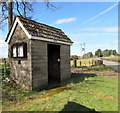 Stone bus shelter in Gaerllwyd, Monmouthshire in NP16 6AS