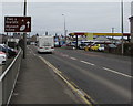 Brown sign 4 miles from Parc y Scarlets, Llanelli in SA15 3EH